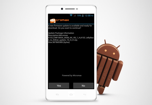 Micromax Canvas Doodle 3 KitKat update